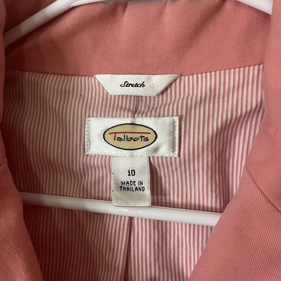 Talbots Women's Stretch Blazer Size 10 Light Pink - Picture 6 of 11